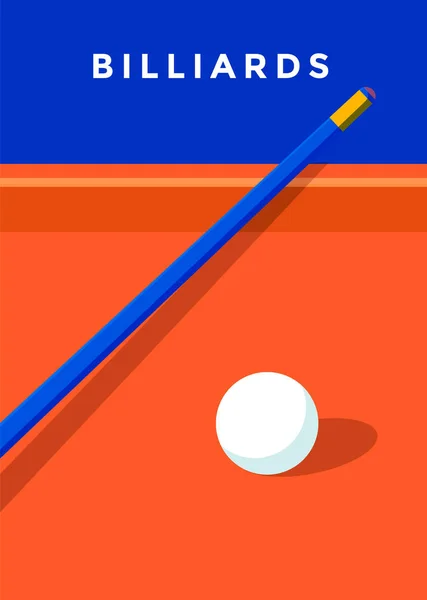 Billard-Sportplakat — Stockvektor