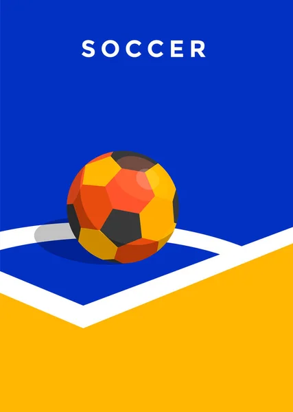 Plakatgestaltung für Fußballweltmeisterschaft — Stockvektor