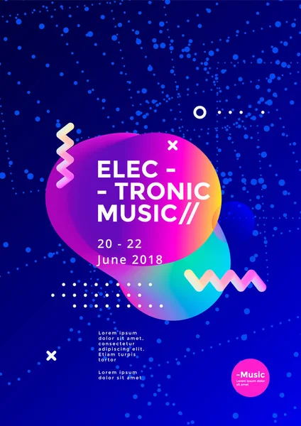 Αφίσα της ηλεκτρονικής μουσικής — Διανυσματικό Αρχείο