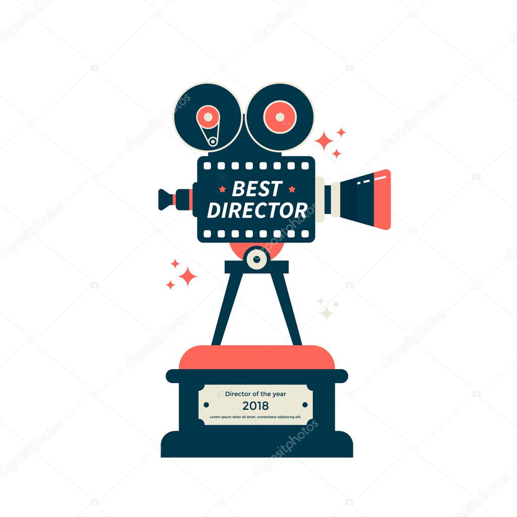 Best Director film award icon or symbol
