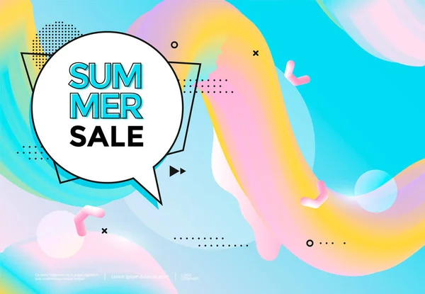 Banner de venda de verão cor pastel — Vetor de Stock