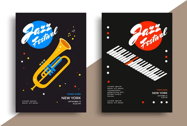 Plakat festiwalu muzyki jazzowej — Wektor stockowy