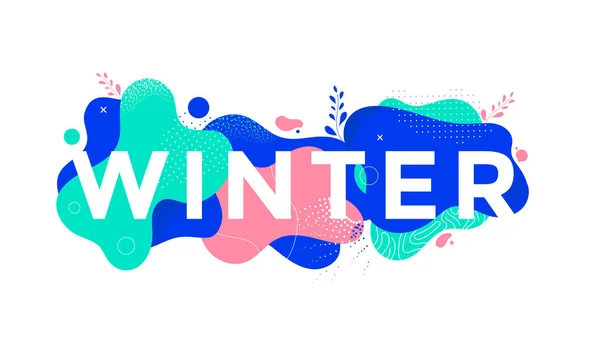 Winterbanner design met abstracte geometrische vorm — Stockvector