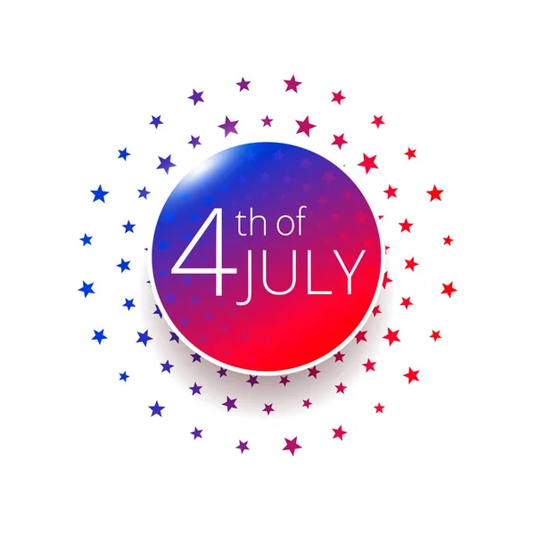 Quatro de Julho. Design do rótulo do dia da independência —  Vetores de Stock