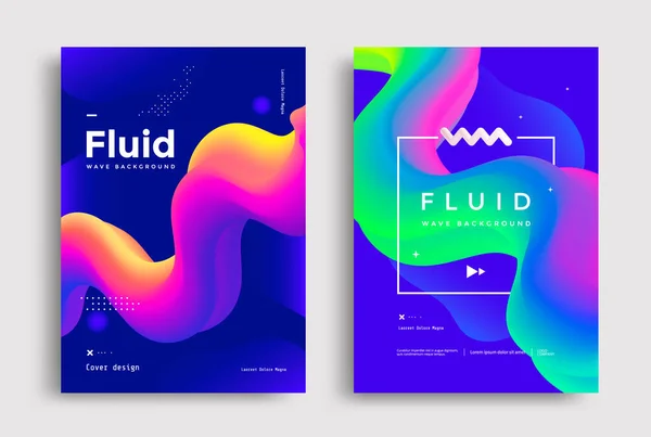 Σχεδιασμός αφίσας με 3d flow shape — Διανυσματικό Αρχείο