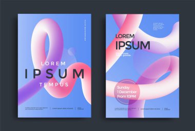 Yaratıcı 3d akış şekilli modern poster düzeni