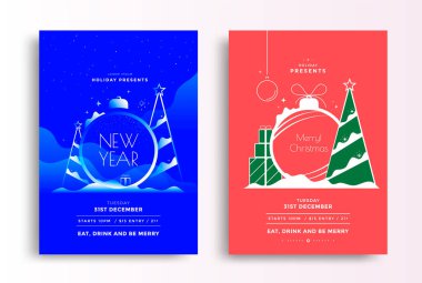 Mutlu yıllar 2020 tebrik kartı tasarım şablonu