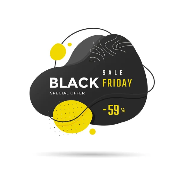 Black Friday Sale label of banner ontwerp. Vector — Stockvector