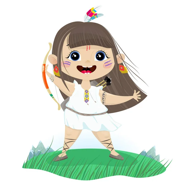 The Indian girl — Stock Vector