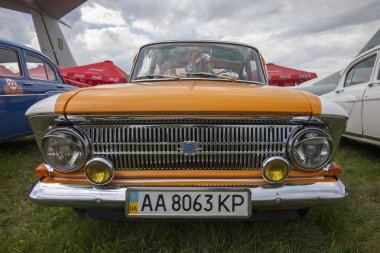 Kiev, Ukrayna - 10 Mayıs 2019: Retro teknoloji eski festivalinde retro araba