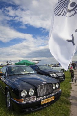 Kiev, Ukrayna - 10 Mayıs 2019: Retro teknoloji eski festivalinde retro araba