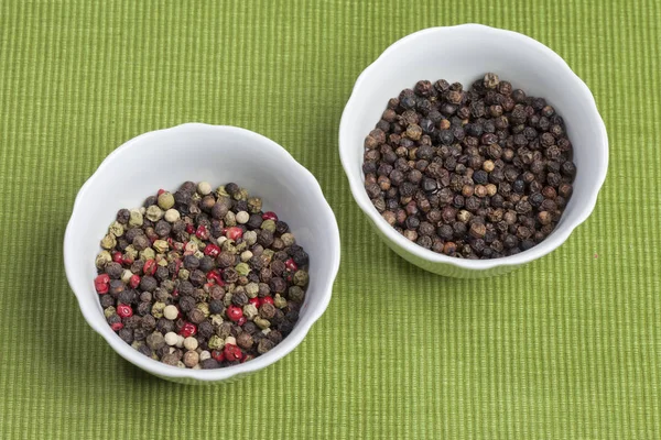 Una Mezcla Guisantes Guisantes Sazonador Pimienta Negra — Foto de Stock