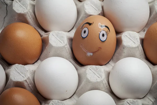 Πάσχα Ιδέες Για Διακόσμηση Των Αυγών Αστεία Αυγά Αυγά Διαφορετικά — Φωτογραφία Αρχείου