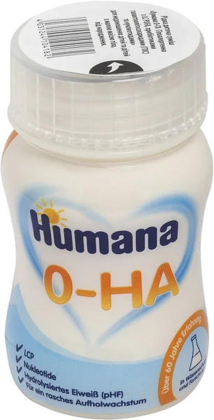 Kiev Ukraine September 2019 Humana Liquid Milk Hypoallergenic Mixture Premature — Stock Photo, Image