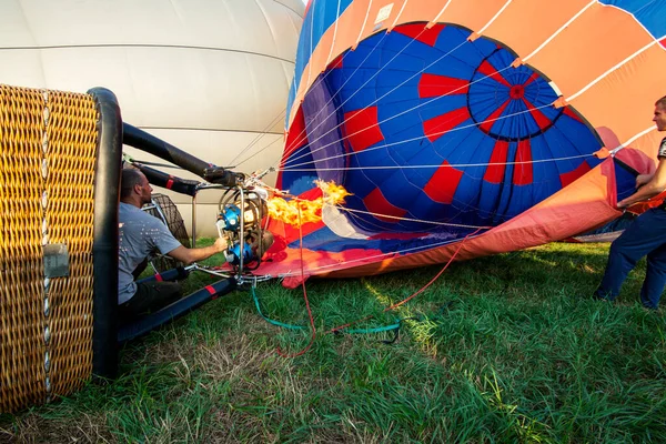 Kiew Ukraine Juli 2020 Mitarbeiter Bereiten Einen Ballon Für Den — Stockfoto