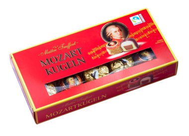 KIEV, UKRAINE - 26 Temmuz 2020. Salzburg 'dan bir numaralı hediyelik eşya muhtemelen 