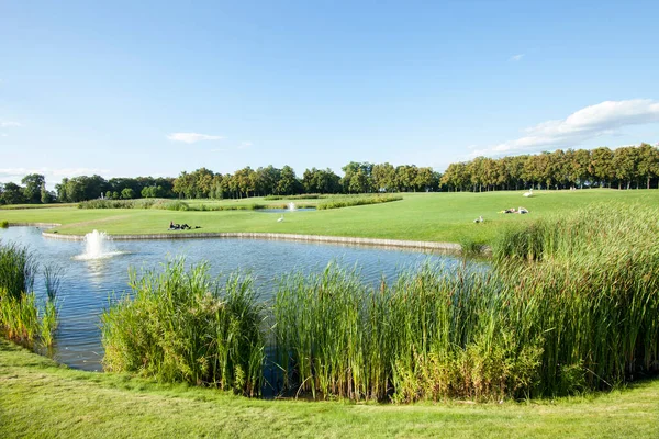 Novi Petrivtsi Ucrânia Agosto 2020 Campo Golfe Antiga Residência Presidente — Fotografia de Stock