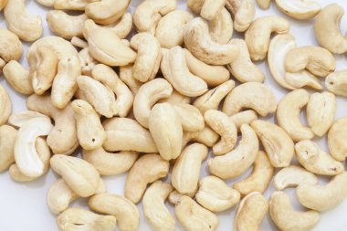 Arka plan olarak lezzetli kaju fıstığı, üst görünüm