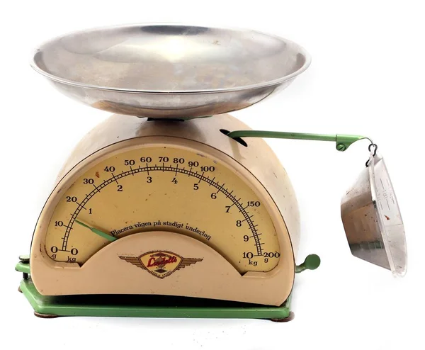 Antika makine üzerinde izole beyaz arka plan ölçekler