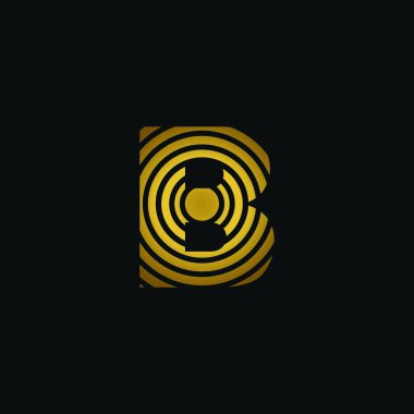 Mektup B logo vektör konsept tasarım modern şirket arka plan beyaz daire