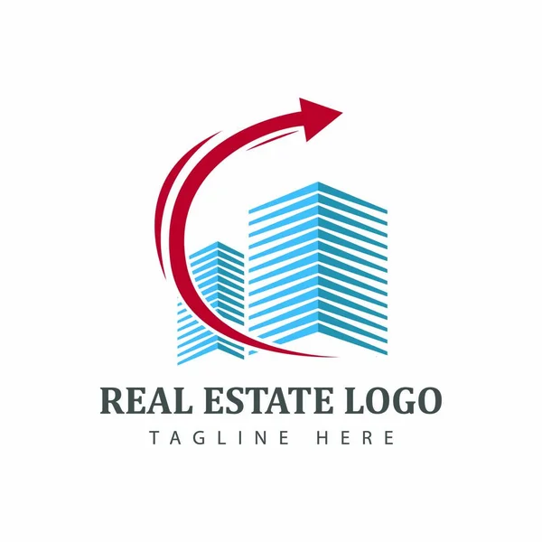 Logotipo Inmobiliario Logotipo Construcción Diseño Empresa Eps — Vector de stock