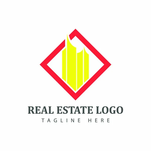 Логотип Недвижимости Шаблон Конструкции Логотипа Векторного Здания Бизнес Дизайн Eps — стоковый вектор