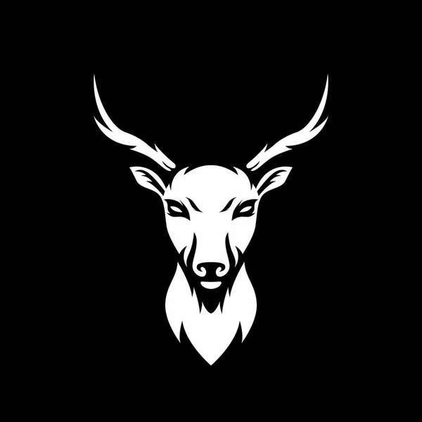 Logotipo Veado Animais Design Vetorial Cabeça Lobo Ilustração Equipe Emblema — Vetor de Stock