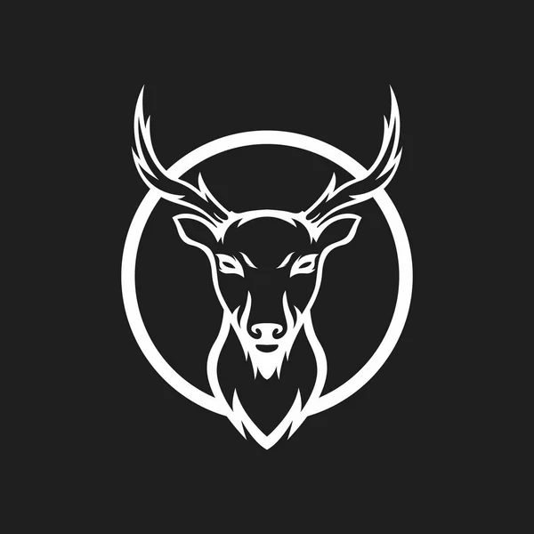 Logotipo Veado Animais Design Vetorial Cabeça Lobo Ilustração Equipe Emblema — Vetor de Stock