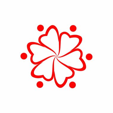 Aşk vektör logo amblem izole gün illüstrasyon eps 8