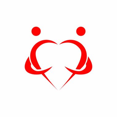 Aşk vektör logo amblem izole gün illüstrasyon eps 8