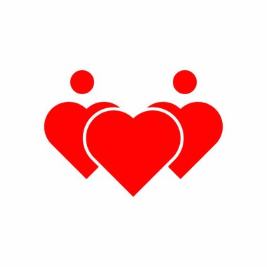 Aşk vektör logo amblem izole gün illüstrasyon eps 8