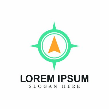 Pusula logo simgeler vektör amblemi gezinti seyahat izole keşif çizim
