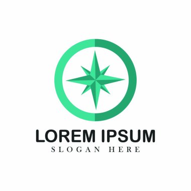 Pusula logo simgeler vektör amblemi gezinti seyahat izole keşif çizim