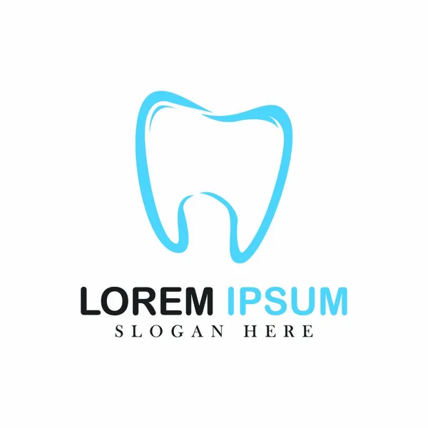 Zahnpflege Logo Medizinische Geschäft Concep Illustration Emblem Isoliert Design Vorlage — Stockvektor