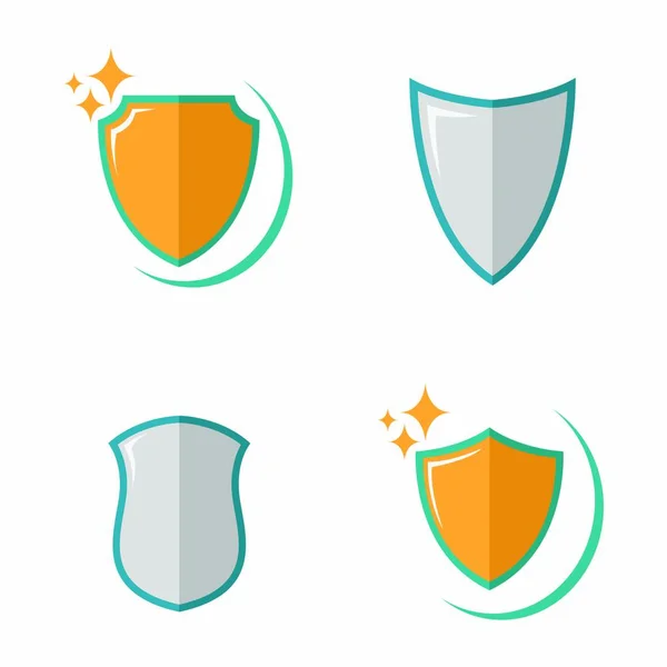 Escudo Vector Seguridad Diseño Elemento Emblema Ilustración Concepto Moderno Fondo — Vector de stock