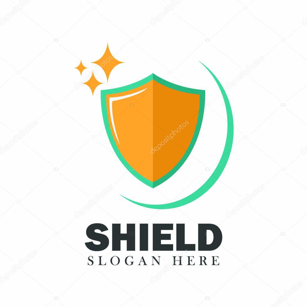 Shield vector security design element emblem illustration concept modern background on white
