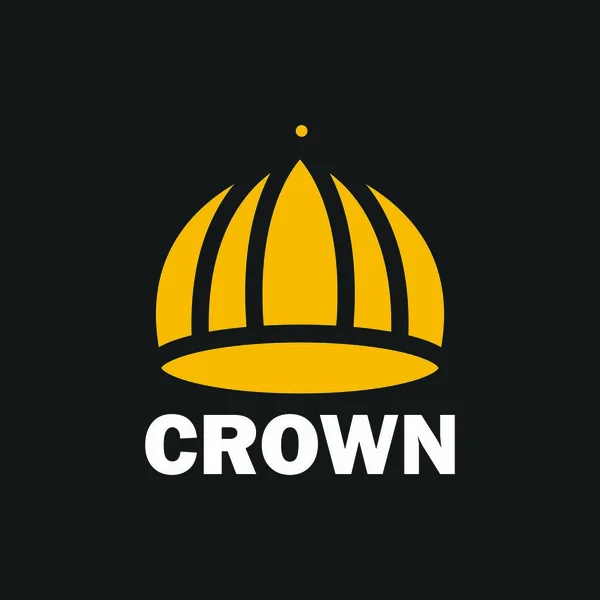 Krone Königlich König Vektor Logo Design Abstrakt Emblem Premium Gold — Stockvektor