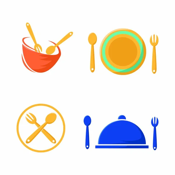 Cuoco Cibo Cucina Logo Vettore Design Modello Concetto Moderno Illustrazione — Vettoriale Stock