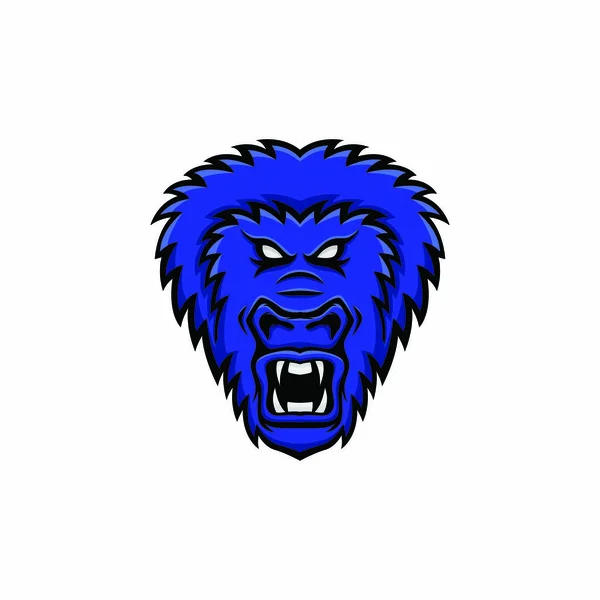 Gorila Mascota Vector Cabeza Logo Premium Deporte Emblema Ilustración Aislado — Vector de stock