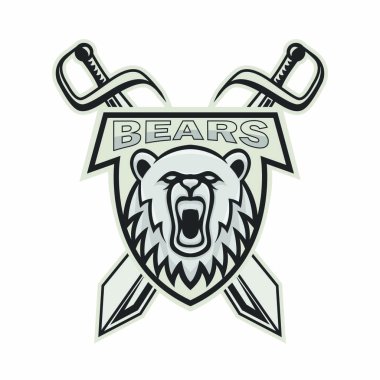 Maskot baş Logo vektör tasarım illüstrasyon izole amblemi hayvanlar spor kurt kurt