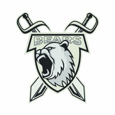 Maskot baş Logo vektör tasarım illüstrasyon izole amblemi hayvanlar spor kurt kurt