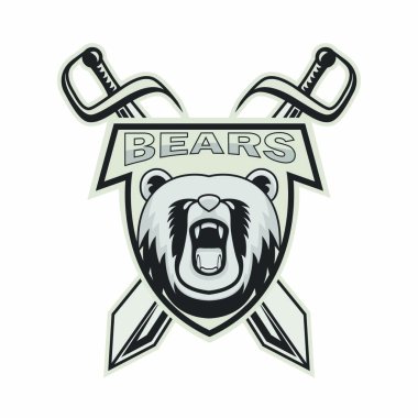 Maskot baş Logo vektör tasarım illüstrasyon izole amblemi hayvanlar spor kurt kurt