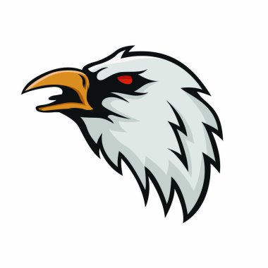 Kartal vektör logo maskot hayvan logo illüstrasyon amblemi izole karikatür