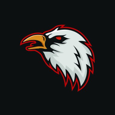 Kartal vektör logo maskot hayvan logo illüstrasyon amblemi izole karikatür
