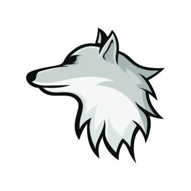 Maskot baş Logo vektör tasarım illüstrasyon izole amblemi hayvanlar spor kurt kurt