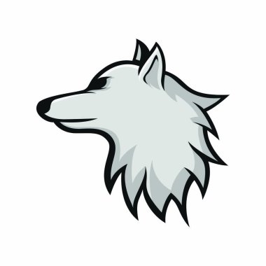 Maskot baş Logo vektör tasarım illüstrasyon izole amblemi hayvanlar spor kurt kurt