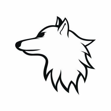 Maskot baş Logo vektör tasarım illüstrasyon izole amblemi hayvanlar spor kurt kurt