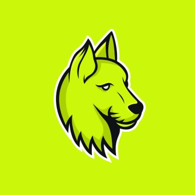 Kedi vektör maskot logo spor baş hayvan illüstrasyon amblemi izole