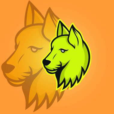 Kedi vektör maskot logo spor baş hayvan illüstrasyon amblemi izole