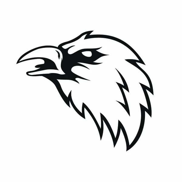 Aquila Vettore Logo Mascotte Animale Logo Illustrazione Emblema Isolato Cartone — Vettoriale Stock